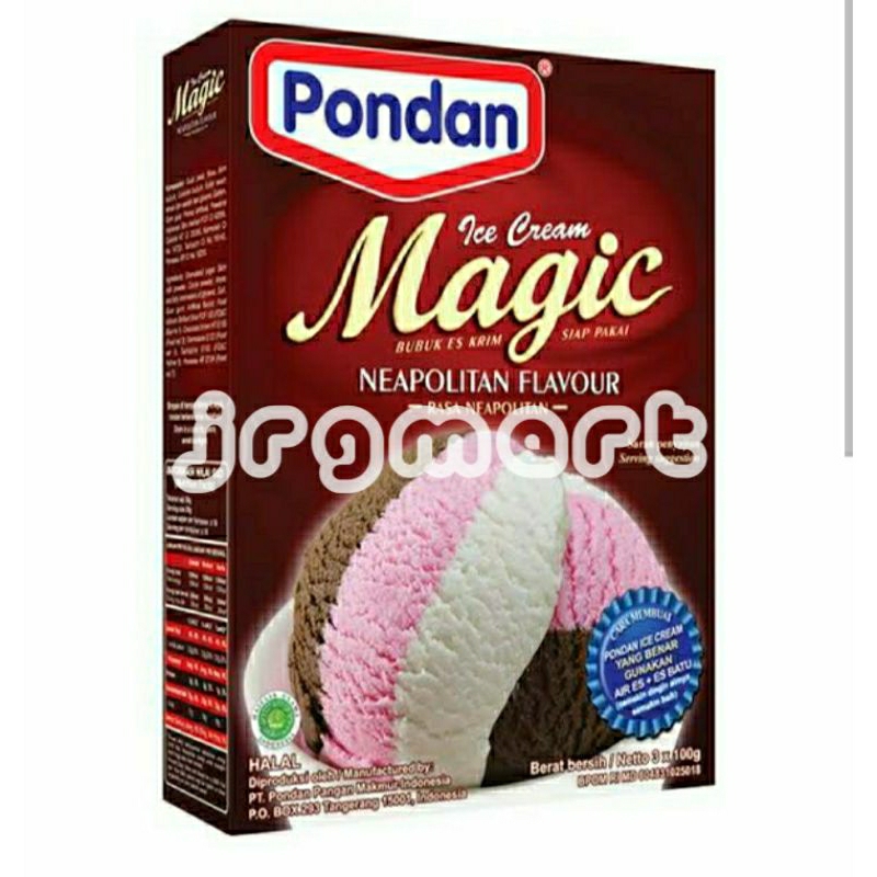 

Pondan Ice Cream Mix Neopolitan 300 gr Tepung ice cream instan