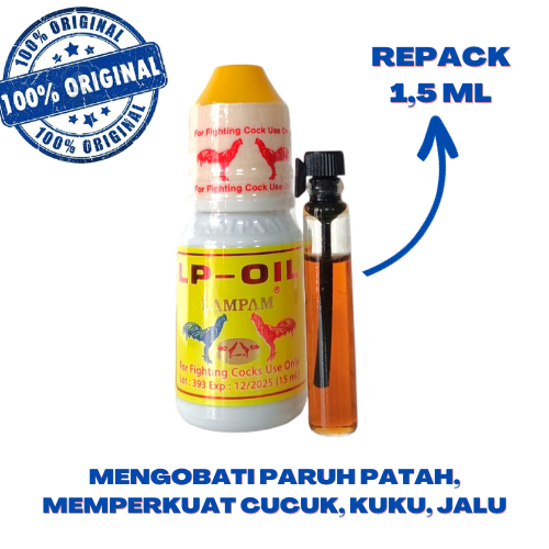 REPACK LAMPAM OIL 1,5 ML dan SF OIL 1,5 ML - memperkeras cucuk / paruh ayam copot