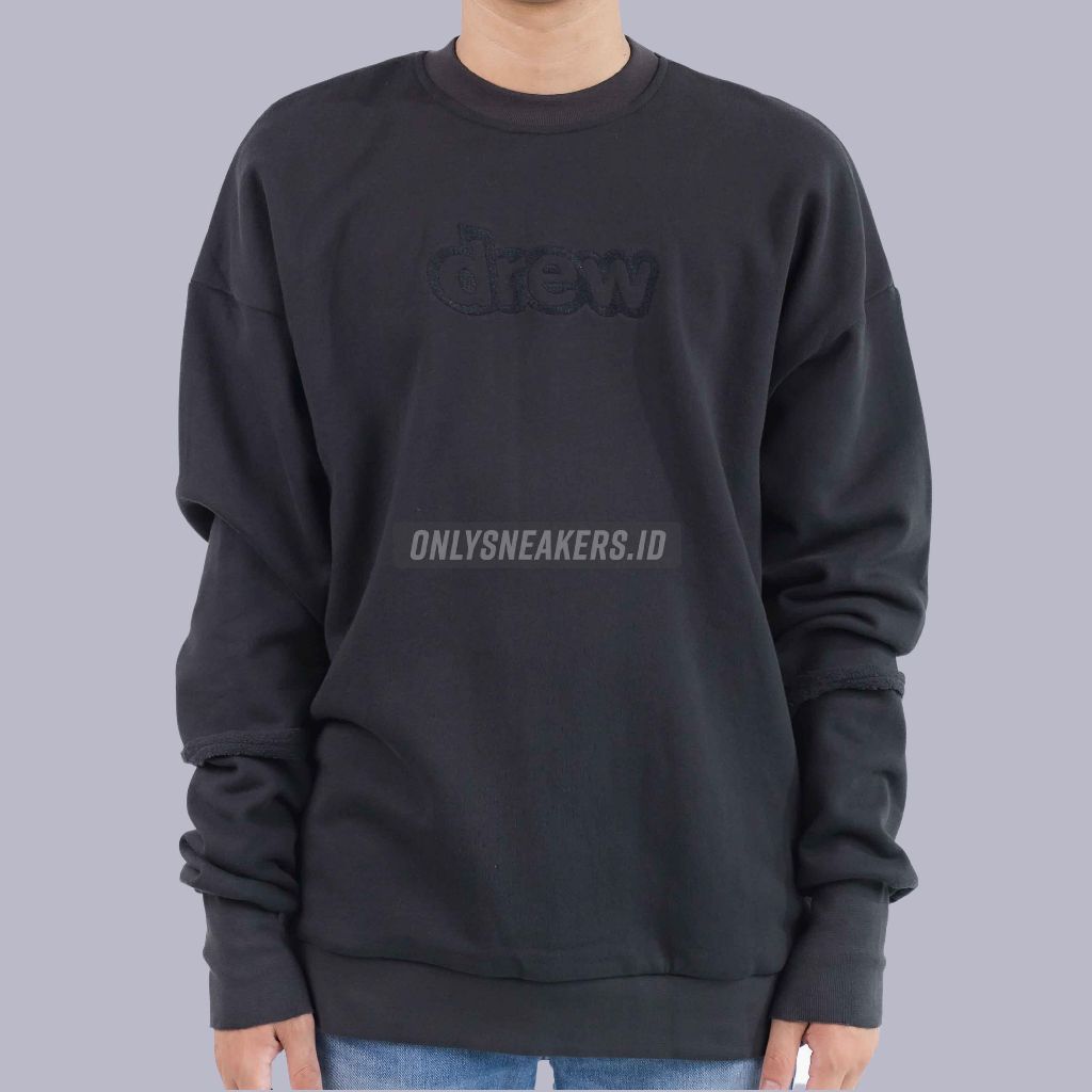 DREW HOUSE SECRET EMBROIDERED BLACK CREWNECK