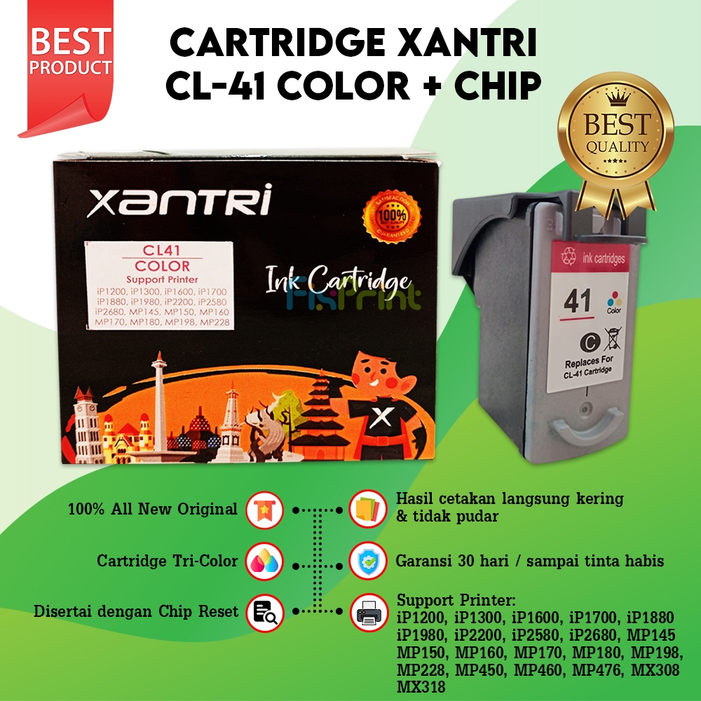 Cartridge tinta Cann CL41 CL 41 CL-41 Color IP1980 IP1880 MP198 MP145