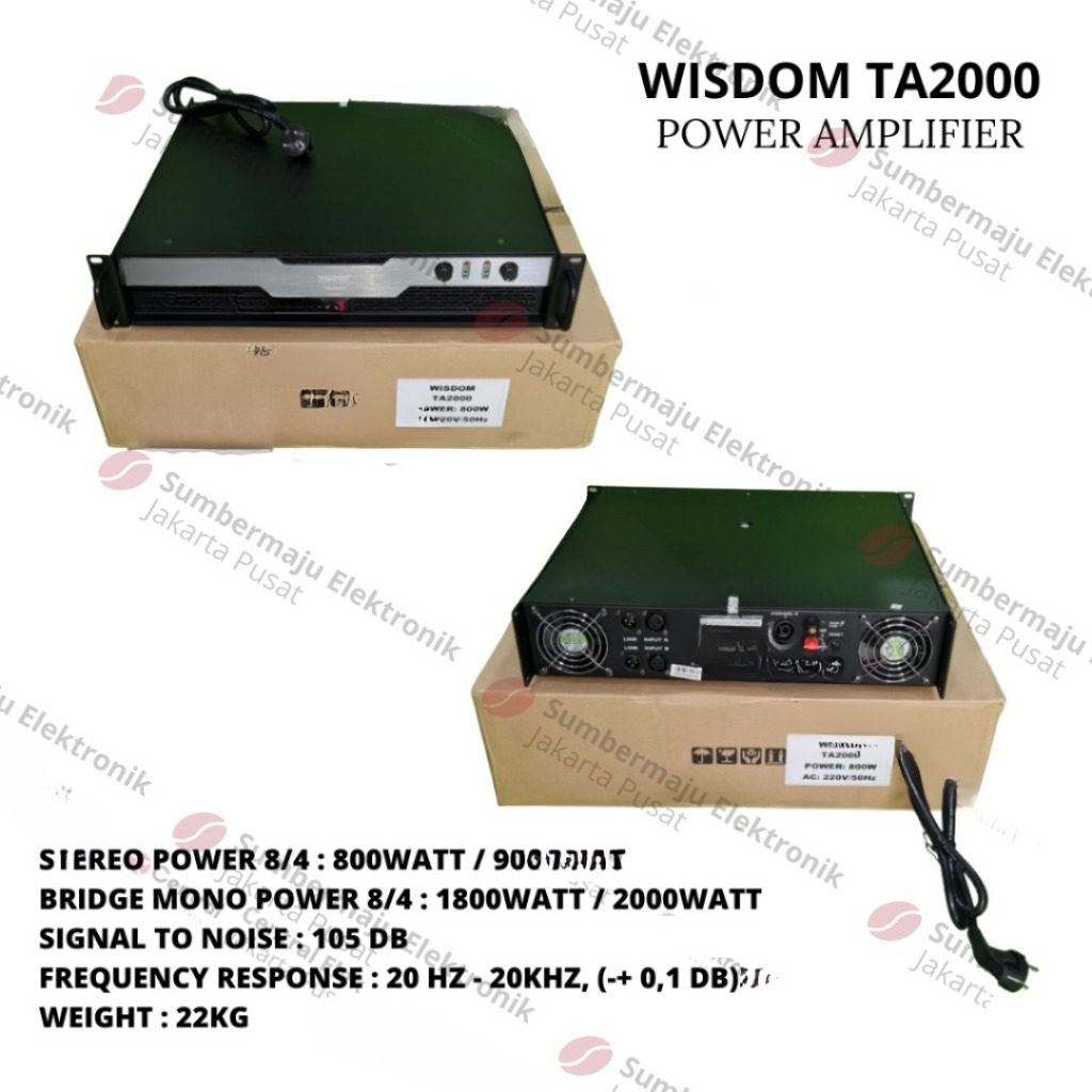 WISDOM TA2000 TA 2000 TA-2000 POWER AMPLIFIER