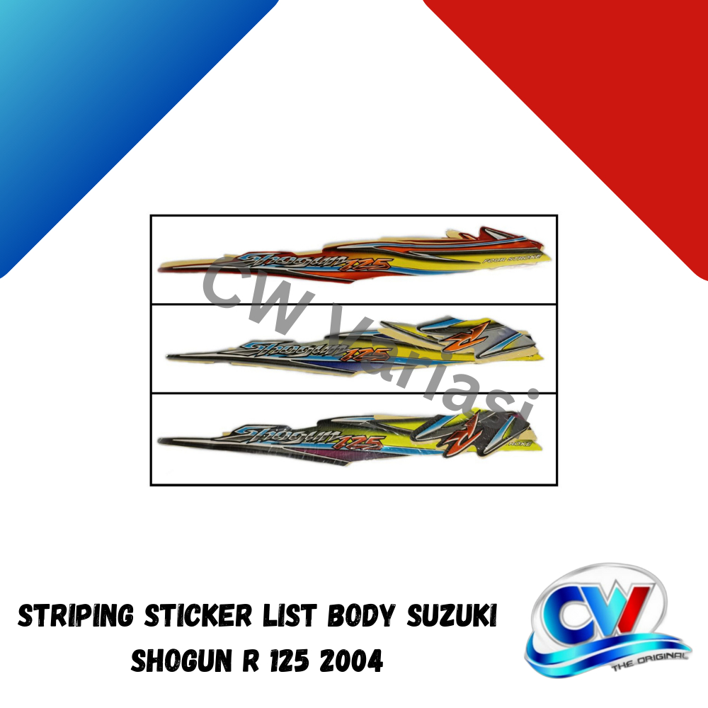 Striping Sticker List Body Shogun R 125 2004