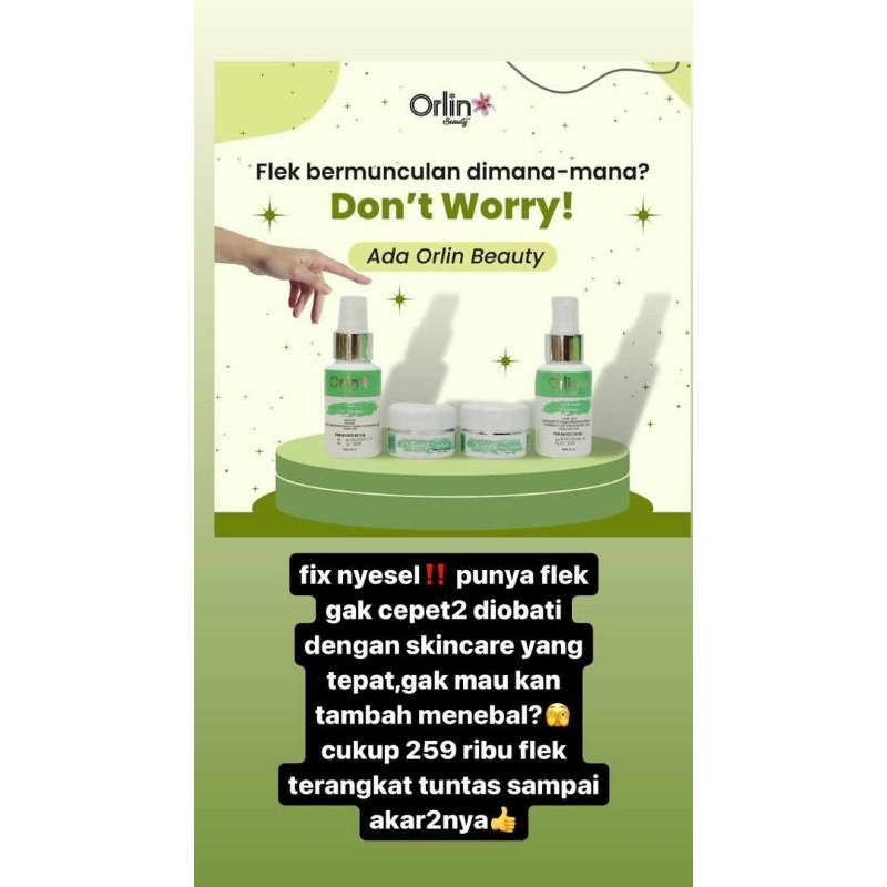 [[HADIAH GRATIS]] ORLIN BEAUTY PAKET FLEK PLATINUM (UNTUK FLEK HITAM)