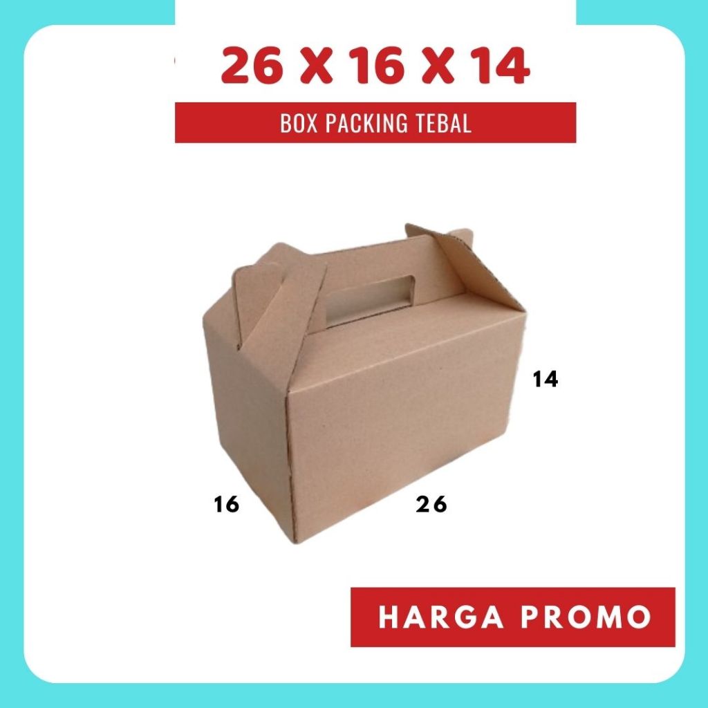 Kardus Jinjing 26x16x14 Gable Box Dus Packing Kotak Kemasan Karton Souvenir Hampers Buah