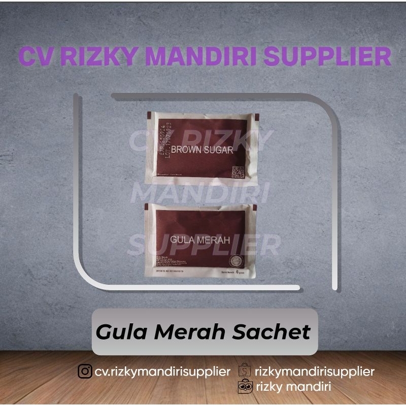 

(SNI) gula merah sachet ber BPOM 6gr / brown sachet isi 250pcs