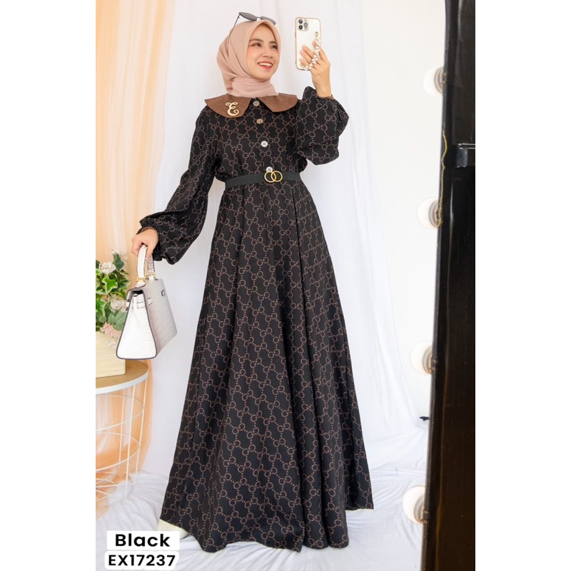 extu gamis belt dress linen busui