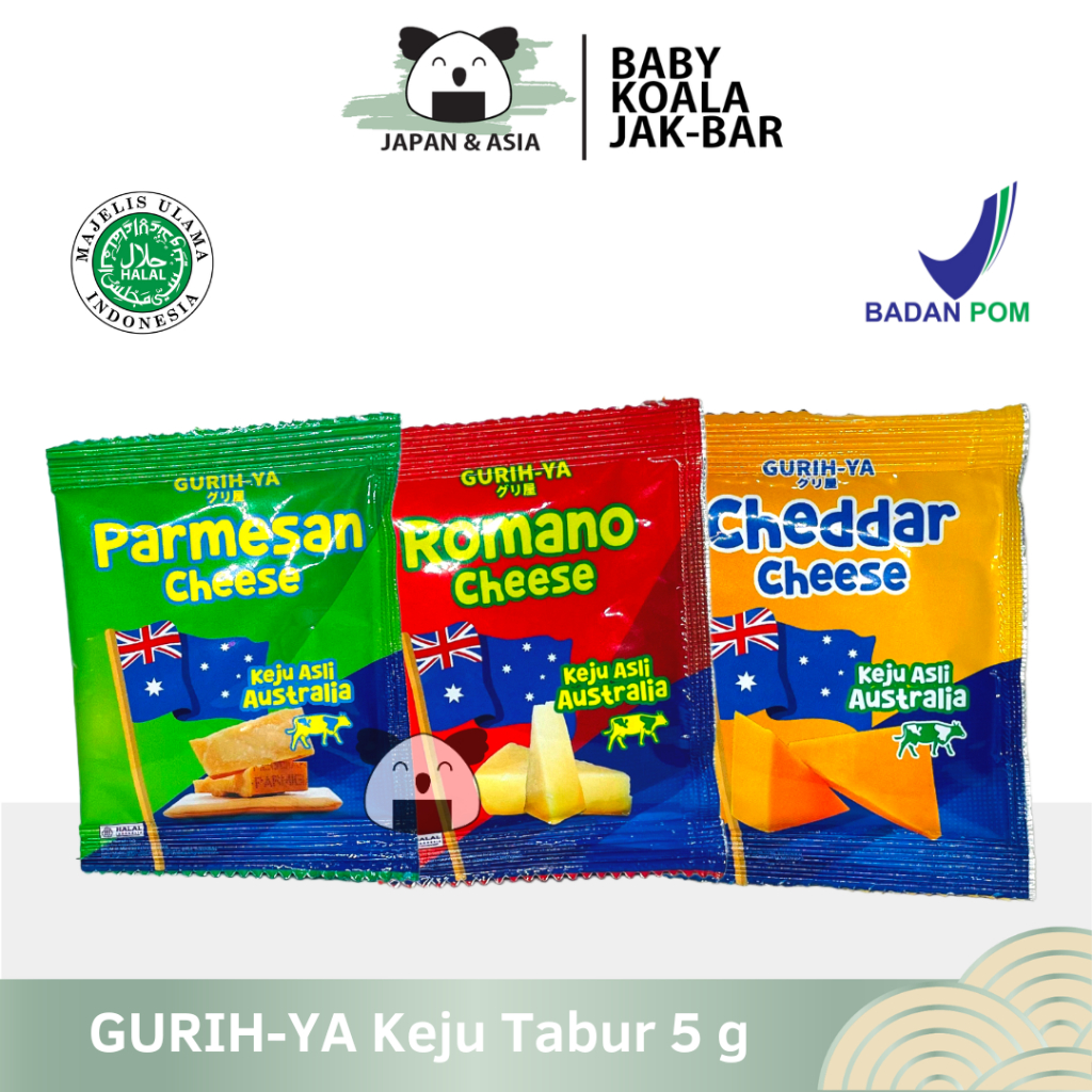 

GURIH-YA Keju Tabur Bubuk 5 g Halal | Parmesan Romano Cheddar Cheese,,,//