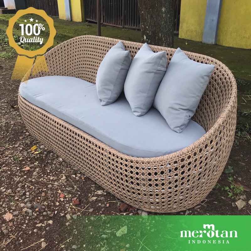 Sofa Panjang Rotan Sintetis / Sofa Rotan Sintetis / Sofa Outdoor Rotan