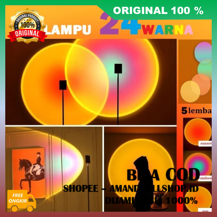 Lampu Sunset Efek Matahari/ Lampu Tidur /Led Sunset Matahari Led Sunset Lamp 100% ASLI