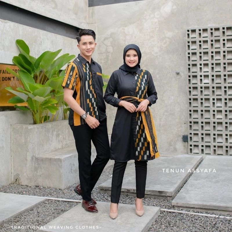 Set Couple Tenun Ikat • Tunik Tenun Troso • Baju Tenun Terbaru • Kemeja Tenun Troso • Baju Tenun Etn