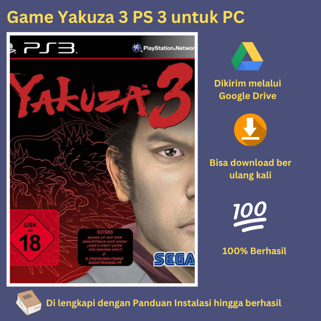 Game Yakuza 3 PS3 untuk PC + Emulator RPCS3 Tutorial Instalasi