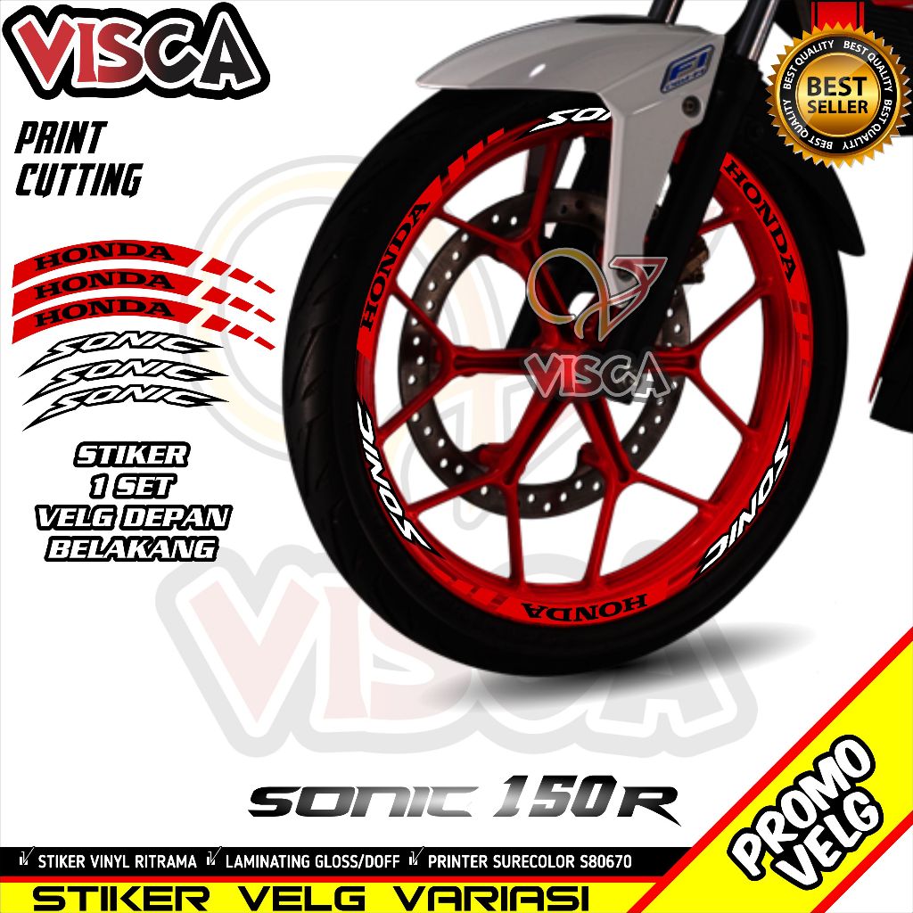 Stiker Velg Sonic List Velg Motor Stiker Velg Sonic