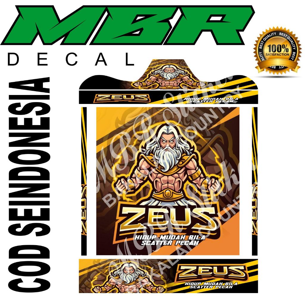 DECAL SANGKAR ZEUS,STIKER SANGKAR KOTAK,STIKER SINGLE FIGHTER,STIKER SANGKAR KOPER SANGKAR KOSAN