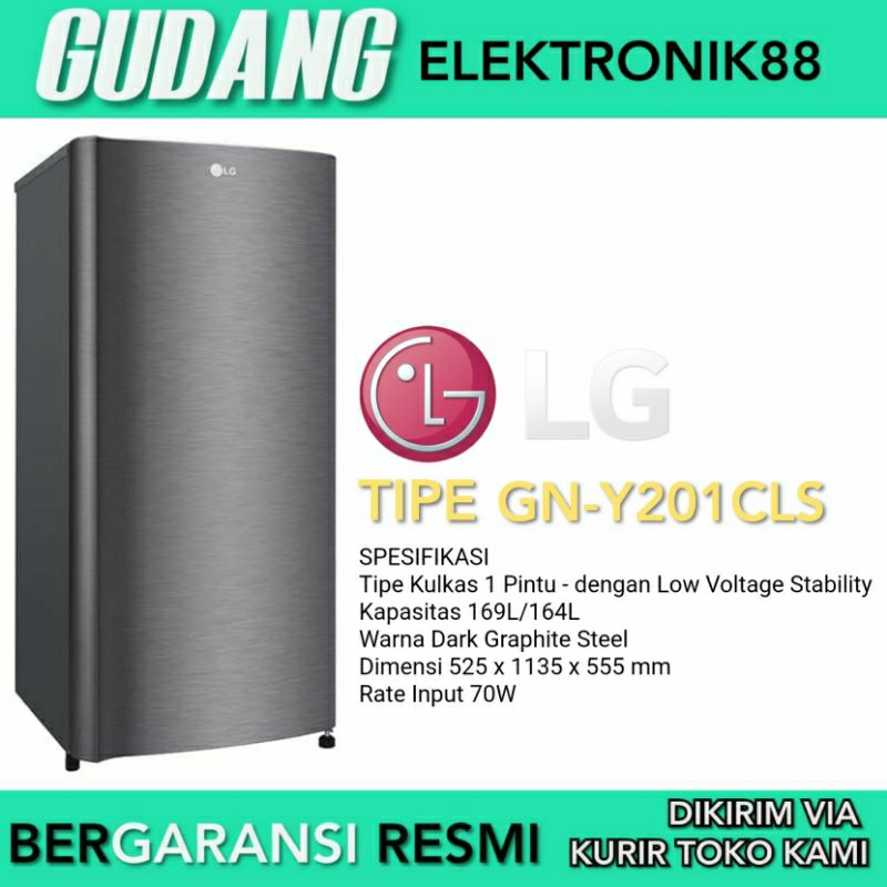 kulkas LG 1 pintu GN-Y201CLS Lemari Es 1 pintu LG