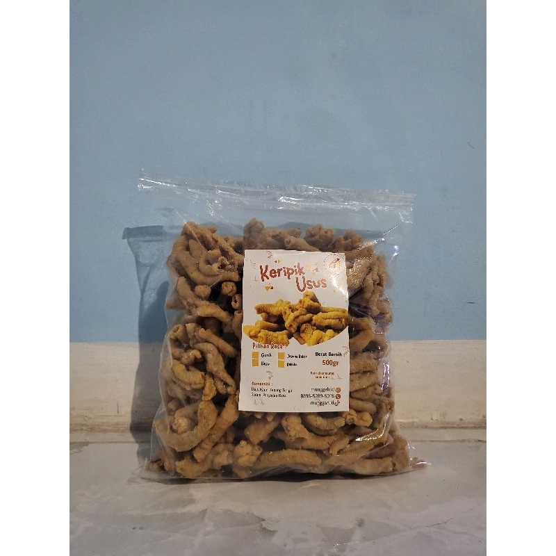 

Keripik Usus 500gr Renyah Gurih Bikin Nagih Murah Meriah