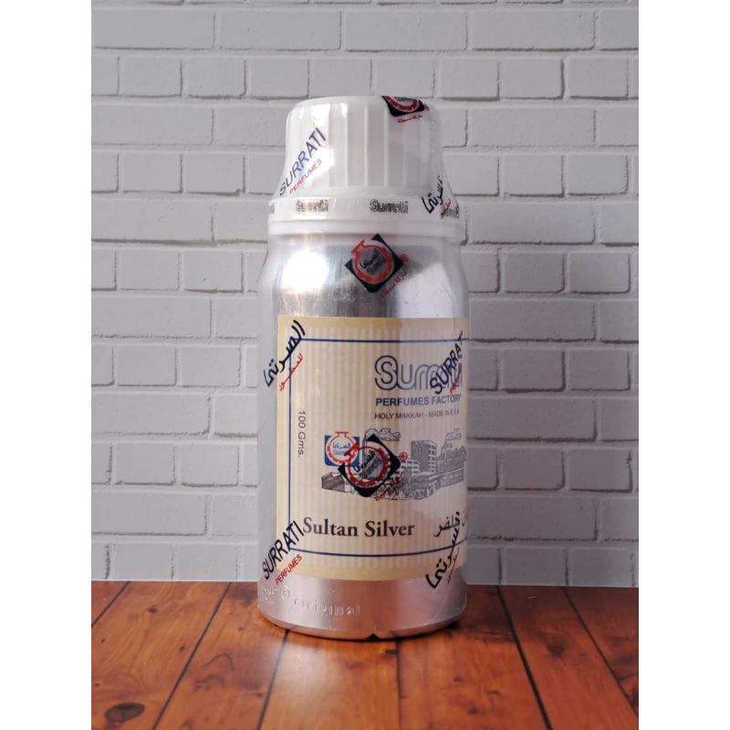 PARFUME SURRATI SULTAN SILVER 100GRM SEGEL | BIBIT PARFUME | SURRATI PARFUME