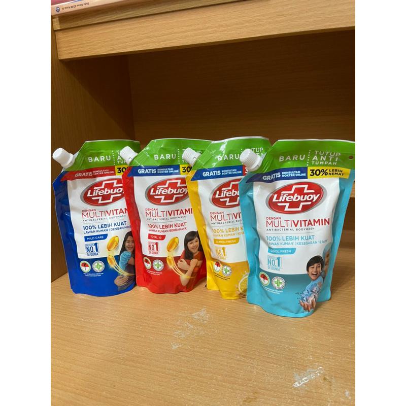 ✨L.A BabynKid✨ LIFEBUOY 400ML BODY WASH | SABUN MANDI CAIR | TOTAL 10 - LEMON FRESH - MILD CARE - CO