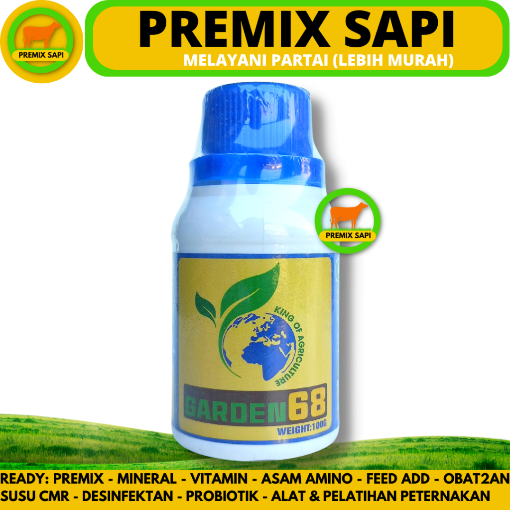 Garden 68 100 gram - Pupuk Hayati Multifungsi - Pupuk Organik Multifungsi - Garden 68 ORIGINAL - Roo