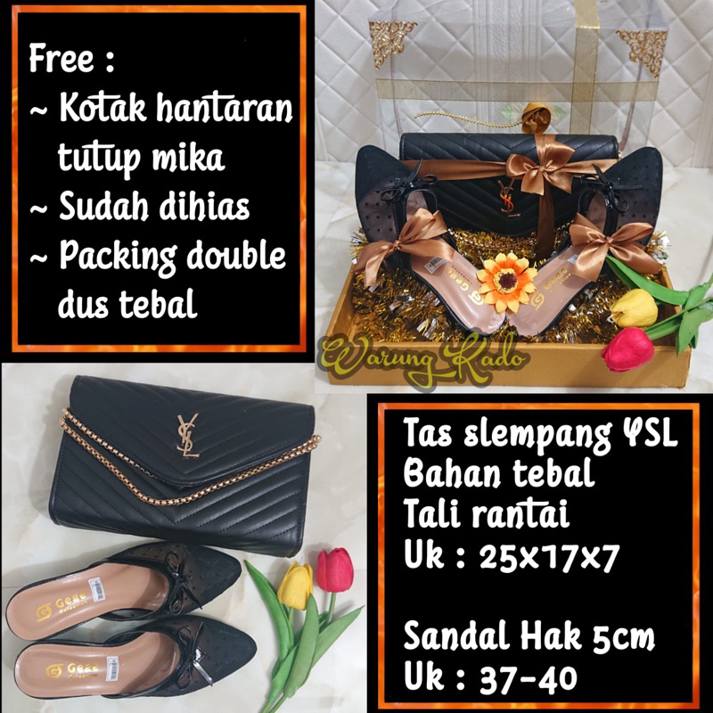 Hantaran Seserahan Pernikahan Tas dan Sandal