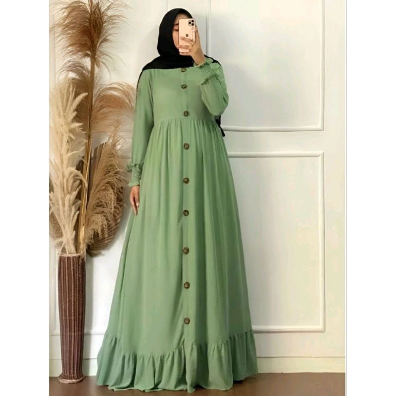 Gamis Alesha Dress Maxi Crinkle Airflow Premium / Gamis Crinkle Airflow Premium