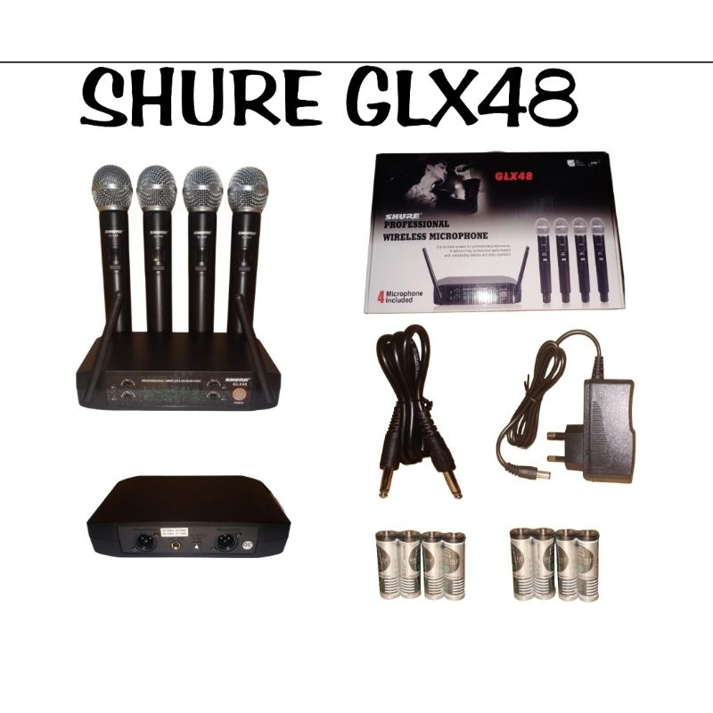Shure Wirekess 4 Mic Glx48 Mikropon Glx 48 Mikrofon Glx-48