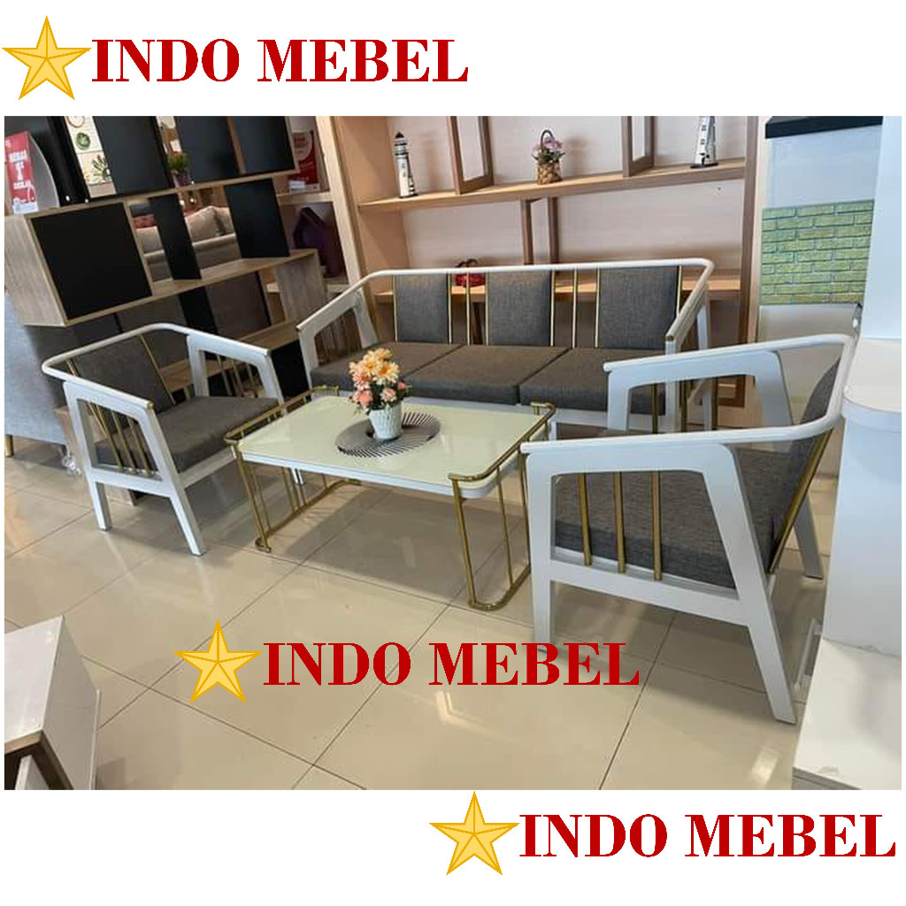 Kursi Tamu Siantano Sofa 311-7 + Meja ready makassar promo murah