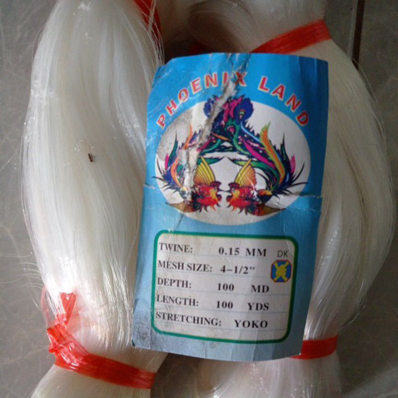 jaring ikan 4,5 inchi 0.15 100md/100yds yoko pukat jaring ikan senar jaring ikan murah