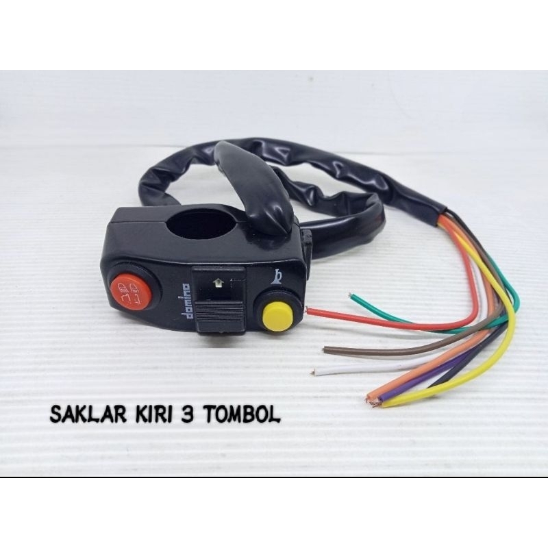 saklar stang kiri 3 fungsi/ saklar 3 tombol domino kg65
