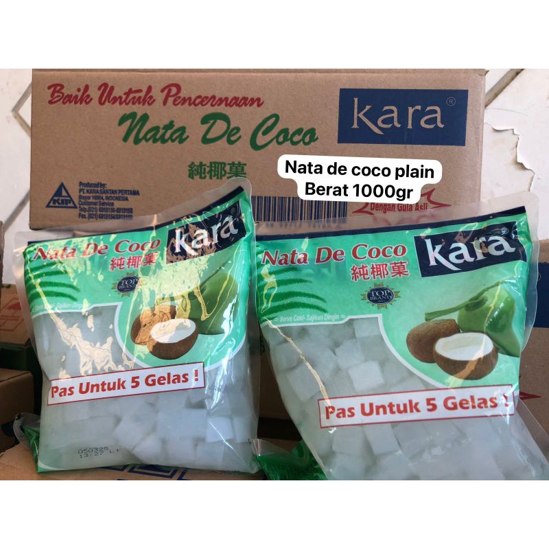 

Nata De Coco plain berat 1000 gram