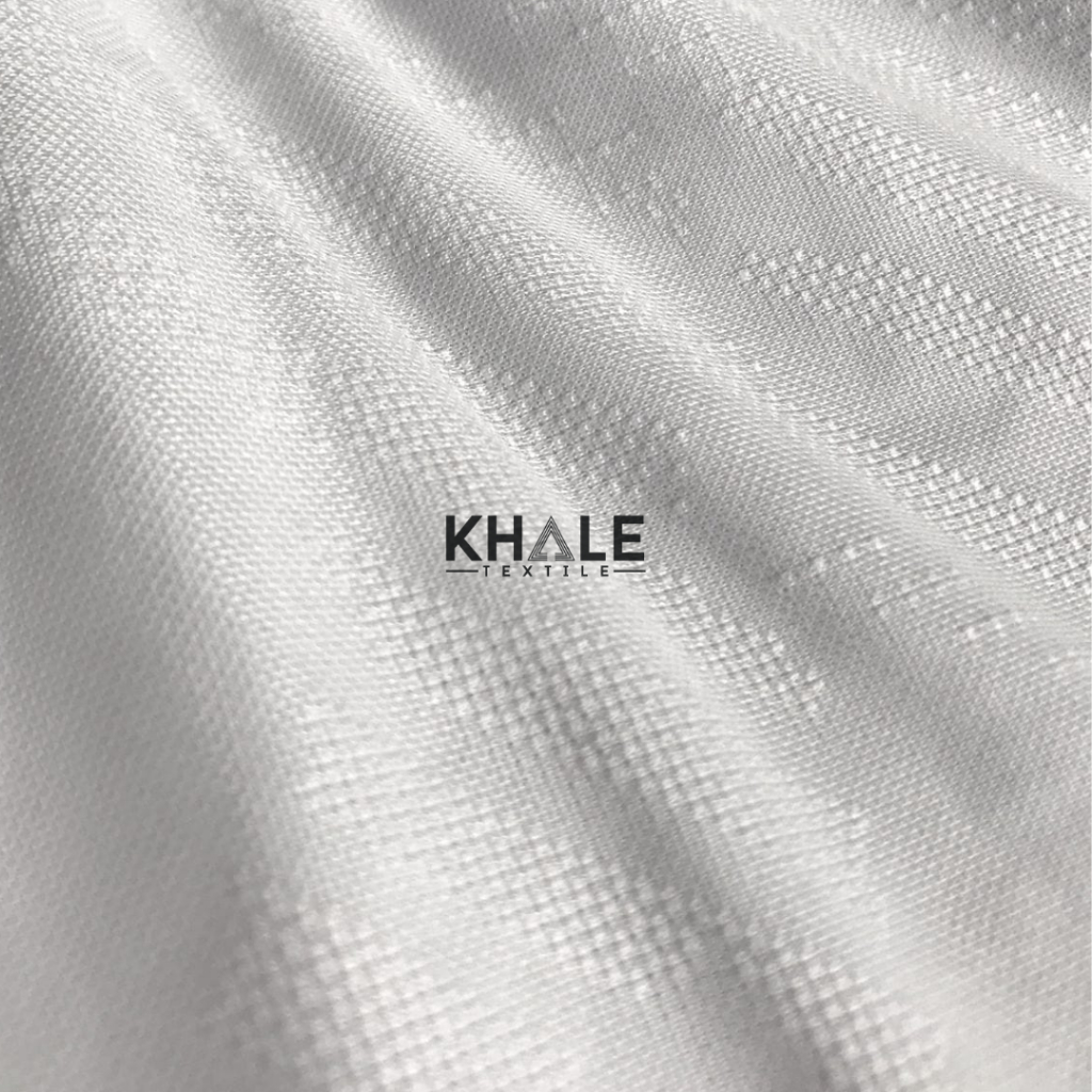 Bahan Kain Drifit Jacquard N-Knit Putih Premium