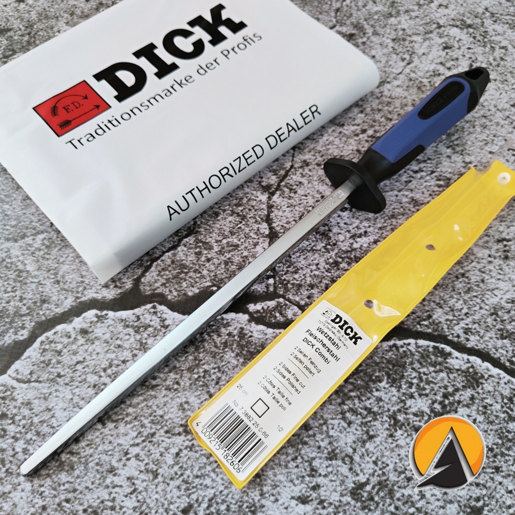 sharpening steel pengasah pisau f. dick combi original germany 25 cm 7.3882.25-66