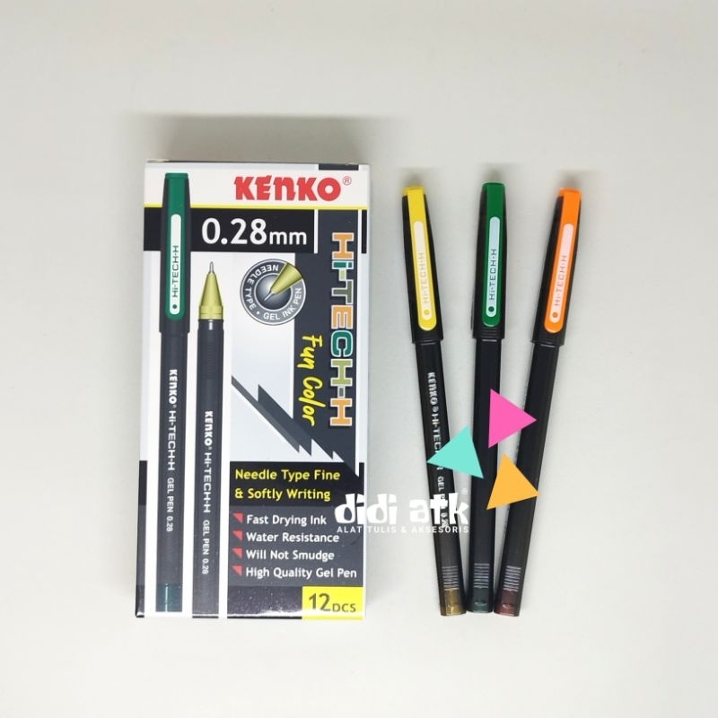 

Pulpen Hitech Kenko Fun Color 0.28mm Warna Tinta Hitam 1 Pak isi 12 Pcs