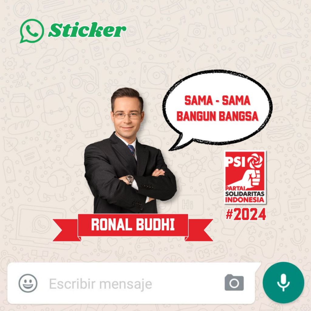 

STICKER WA/WHATSAPP STICKER WA PARTAI CALEG CUSTOM