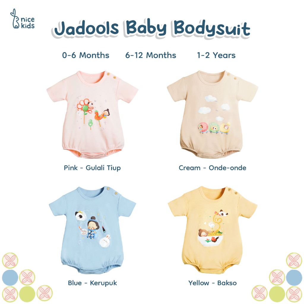 Nice Kids X Reejools - Jadools Baby Bodysuit (Baju Bayi One Piece Jumper Bayi)