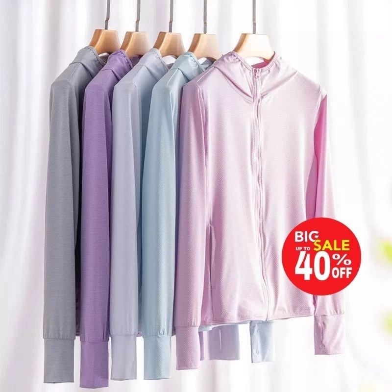 	 AIRism Jaket UV Protection Mesh Yoga Fitness Dry fit WOMEN Jaket Olahraga Running Pembakar Lemak Women AIRism Mesh Hoodie JPS WOMEN	