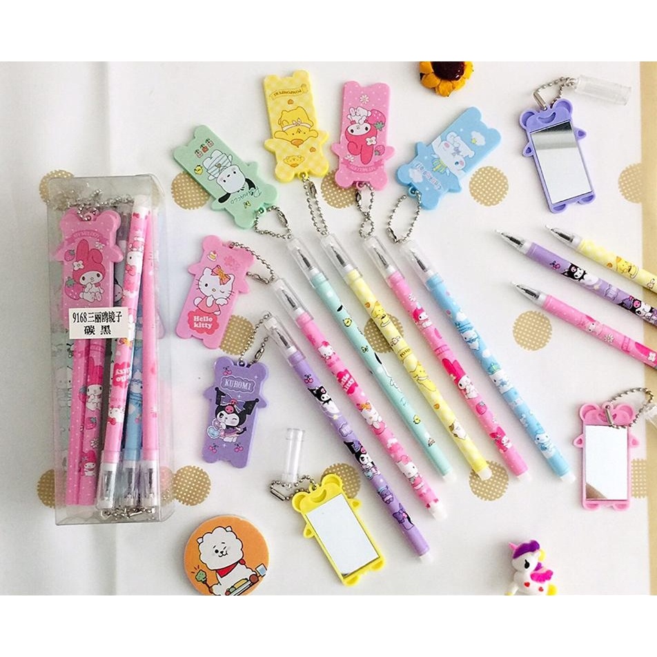 

(12 PCS) PULPEN GEL SANRIO 9168 GANTUNGAN CERMIN / BALL PEN / PENA