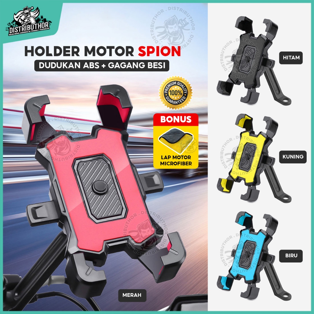 Holder Hp Motor Phone Stand Penyangga handphone Dudukan Hape Di Spion NBX27 - DISTRIBUTHOR