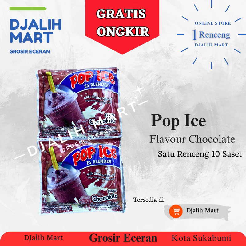 

Pop Ice Milk Shake Powder Rasa chocolate 10pcs