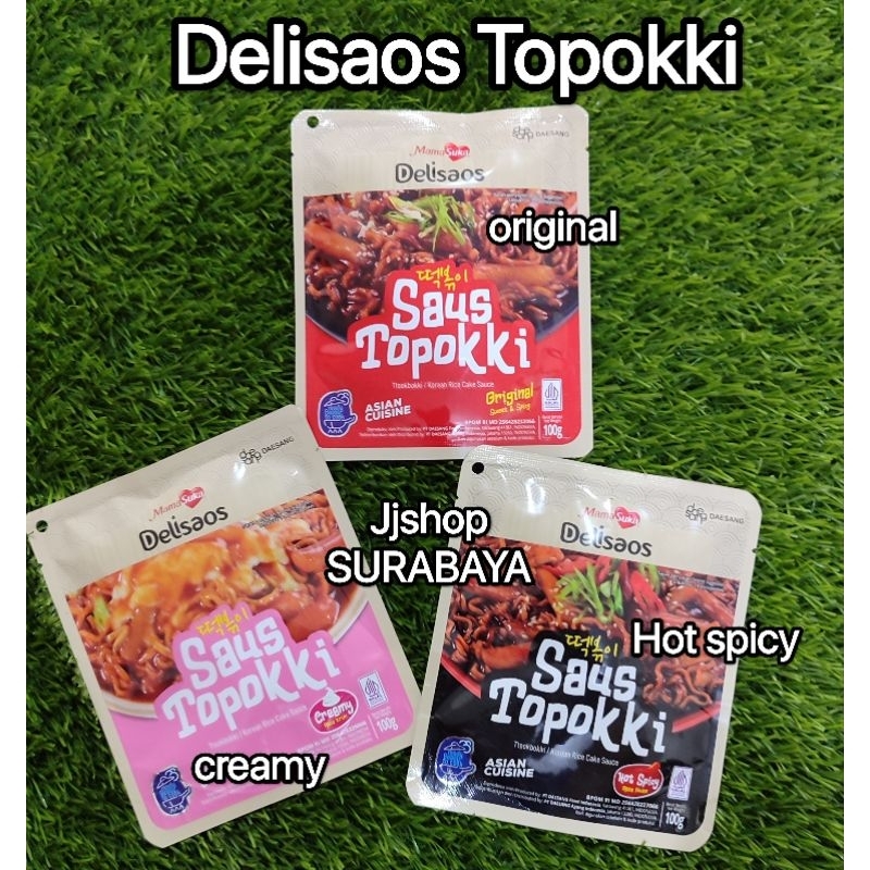 

Delisaos SAOS TOPOKKI Original creamy hot spicy 100gr