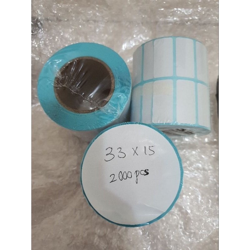

Label Thermal Barcode 33x15mm 2000 2 Line / KERTAS STIKER LABEL THERMAL 33X15MM