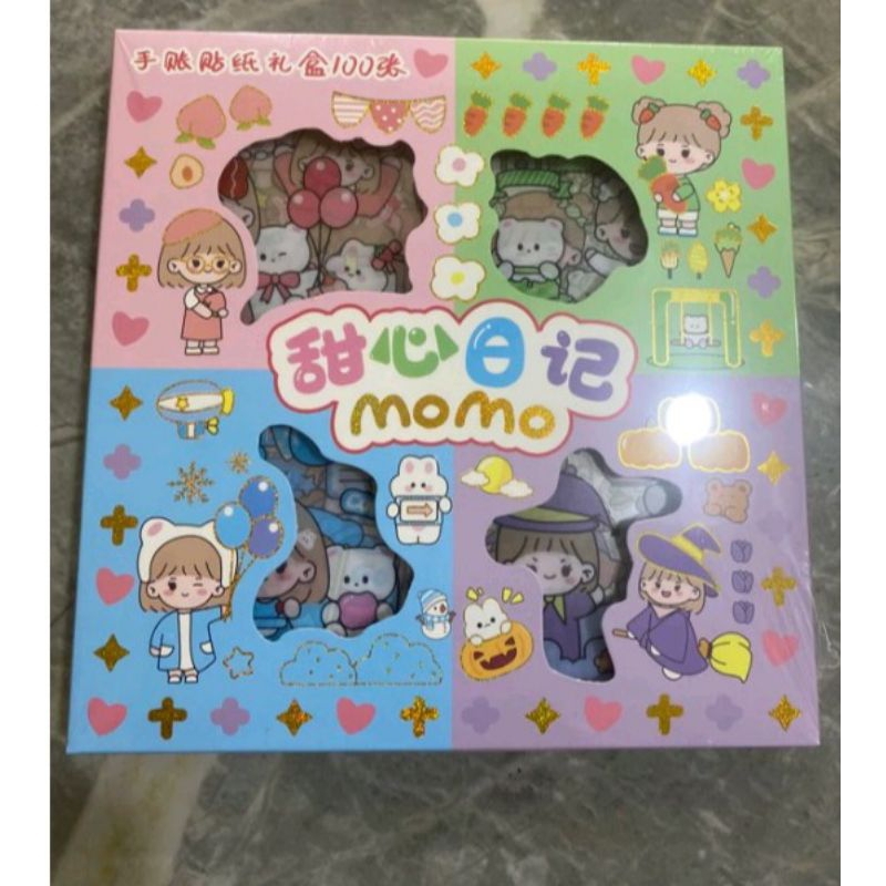 

Sticker Waterproof Sticker Momo Dapat Box Isi 100 Lembar