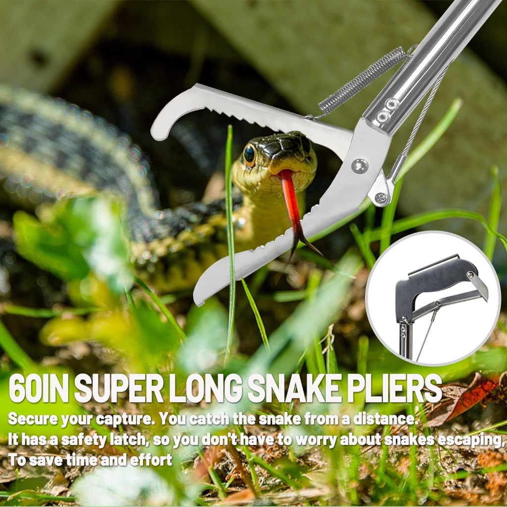 Tongkat Penangkap Hewan Ular Alat Penjepit Ular Stainless Foldable