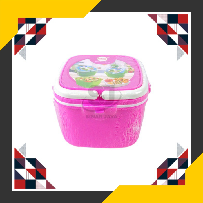 Unik Rantang Plastik Segi/Rantang Cantik/Rantang PL SG 118 DX SSJ Limited