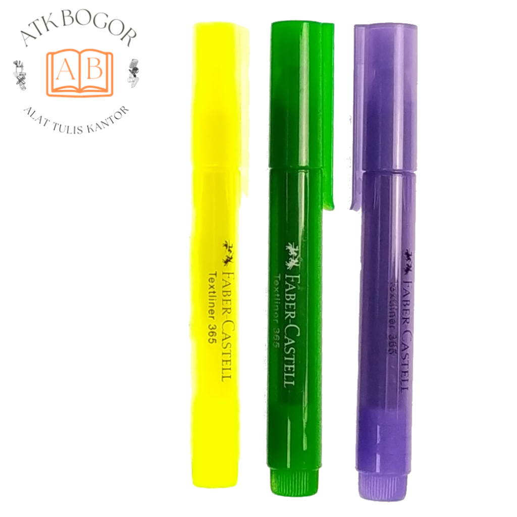 

Faber Castell Textliner 365 Superfluorescent Warna Cerah 3 Ketebalan Highlighter Hijau / Ungu / Kuning