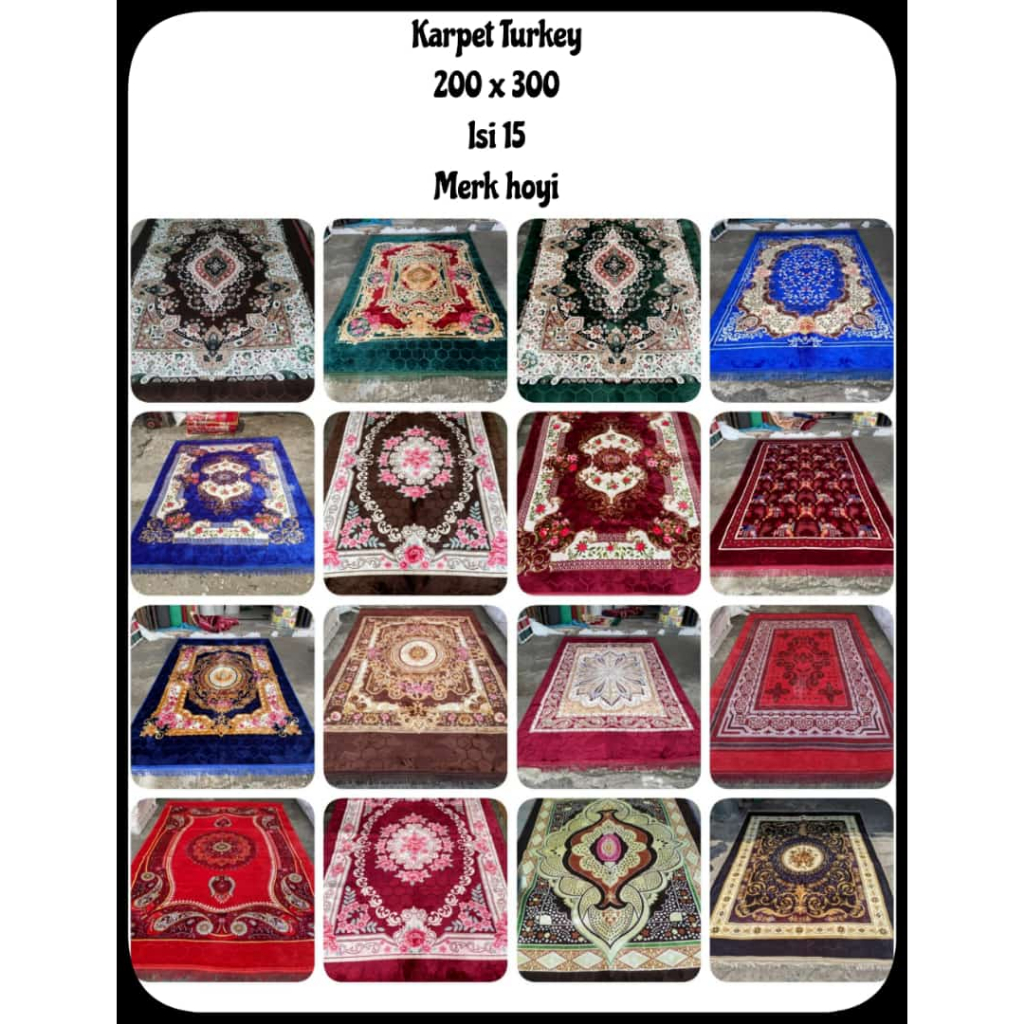KARPET HAMBAL TURKI 2x3 ANTI SLIP KARPET TURKI RUMBAI