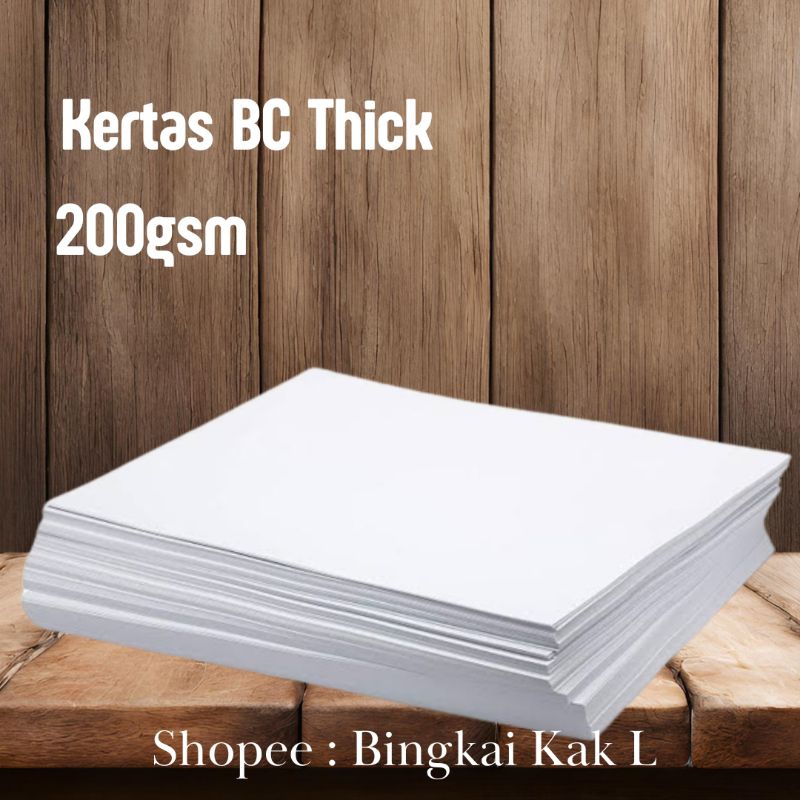 

Kertas BC Thick Putih | 200gsm | 100 lembar