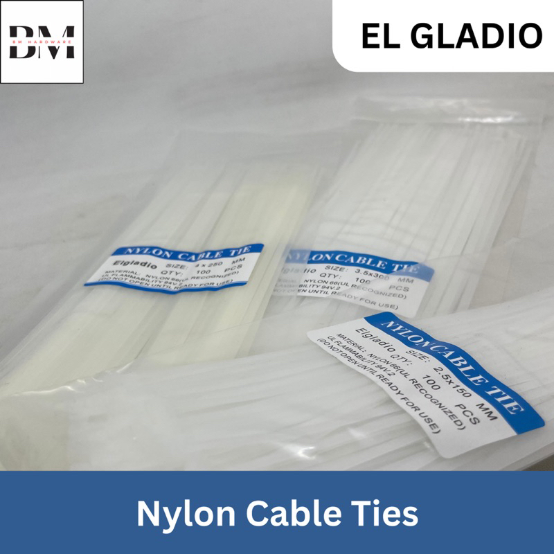 

Cable Ties Nylon EL GLADIO 15cm , 25cm , 30cm 100 pcs