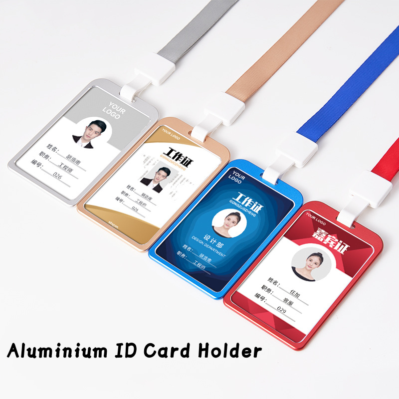 Aluminium ID Card Holder bahan alumunium bermutu tempat id card metal kartu/ pegawai -Miss Art