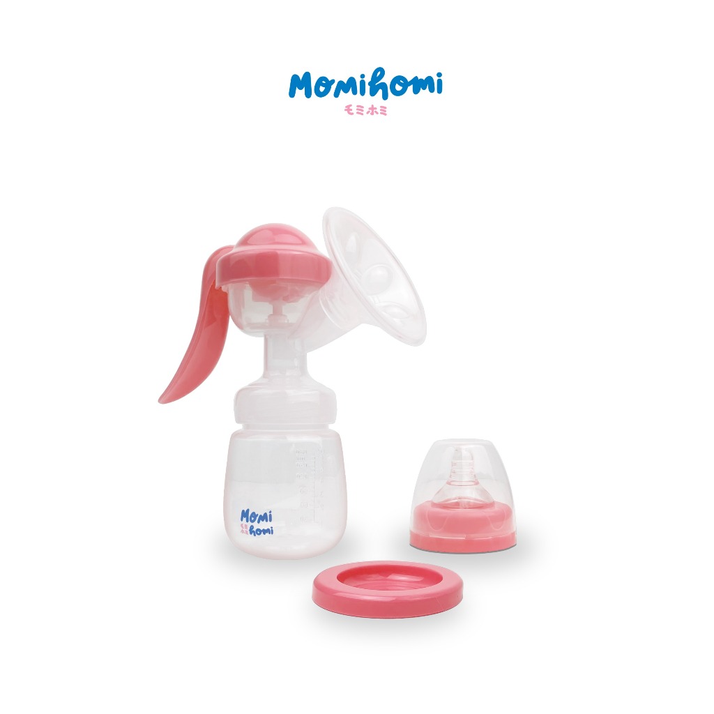 MOMI HOMI Pompa Asi Manual 3027 Portable Breast Pump /  Breast Milk Saver Set Dengan Botol Dot Ukuran 180Ml  BPA FREE