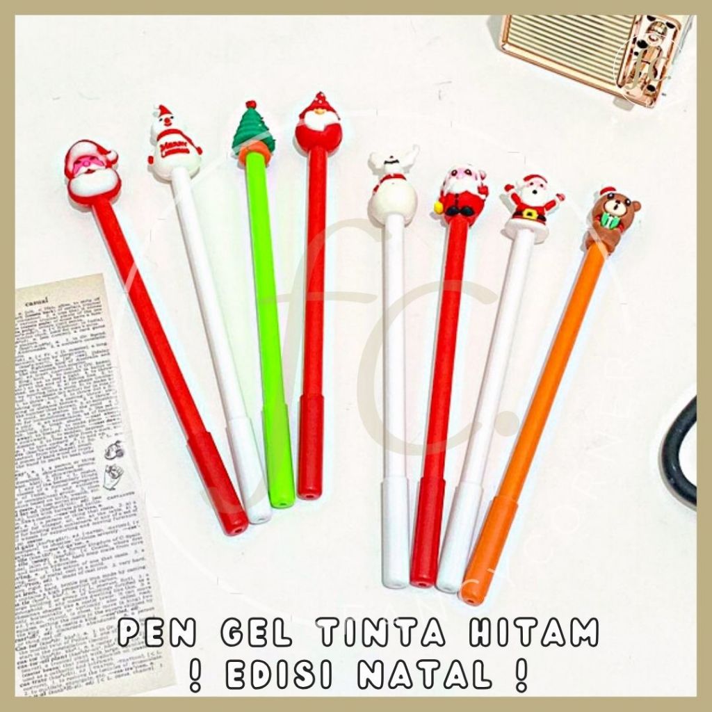 

Pulpen / Pen Gel Bolpen Tinta Edisi Natal Santa Pohon Natal Rusa Rudolph Snowman Salju Bingkisan Hampers Murah Christmas Xmas Grosir Ready COD